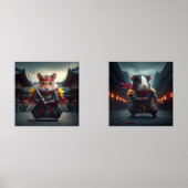 Baby Hamster en Guinee Pig Ninjas Print Set van 2 (Voorkant)