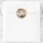 Baby Hamster Stare Ronde Sticker (Tas)
