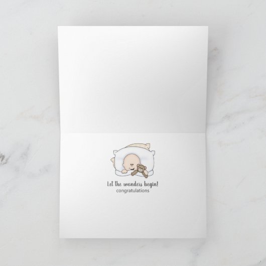 Baby hand op wit kaart (Binnen)