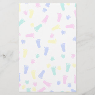 Baby Hand Prints en Voet Prints Briefpapier