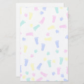 Baby Hand Prints en Voet Prints Briefpapier (Voorkant / Achterkant)