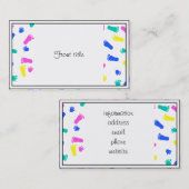 Baby Hand Prints en Voet Prints Visitekaartje (Voorkant / Achterkant)