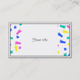 Baby Hand Prints en Voet Prints Visitekaartje