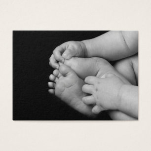 Baby Handen en Voeten Zwart en Wit Visitekaartjes