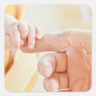 Baby, handen, vingers vierkante sticker