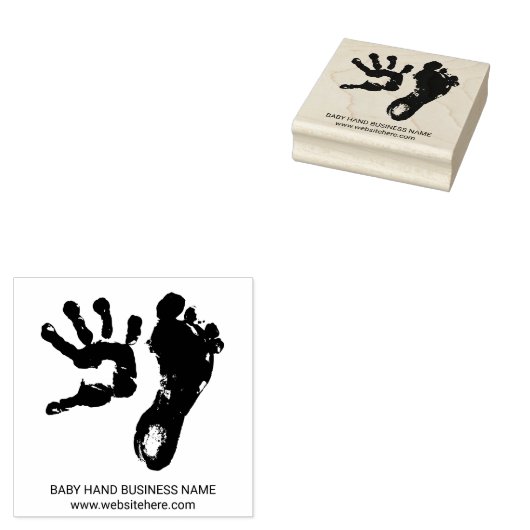 Baby handschoentroet rubberstempel (Gestempeld)