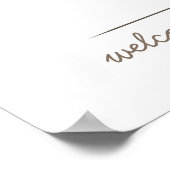 Baby handtekening boom - Groot - Blauw Poster (Hoek)