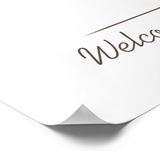 Baby handtekening boom - Groot Poster (Hoek)