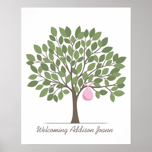 Baby-handtekeningboom - Groot Poster (Voorkant)