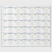 Baby hangend speelgoed en baby pyjama inpakpapier (Vlak)