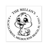 Baby Happy Duck thema Zelfinktende Stempel (Design)