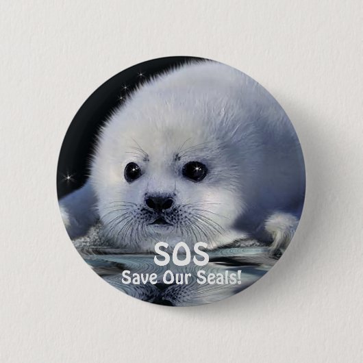BABY HARP SEAL Button Ontwerp (Voorkant)