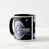 Baby Harp Seal & Moon Wildlife Supporter Gift mok (Voorkant links)