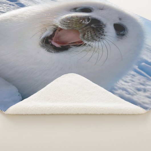 Baby Harp Seal Sherpa Deken (3/4)