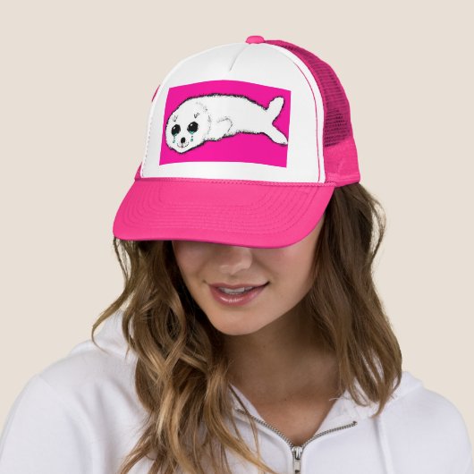 Baby Harp Seal Trucker Pet (In situ)