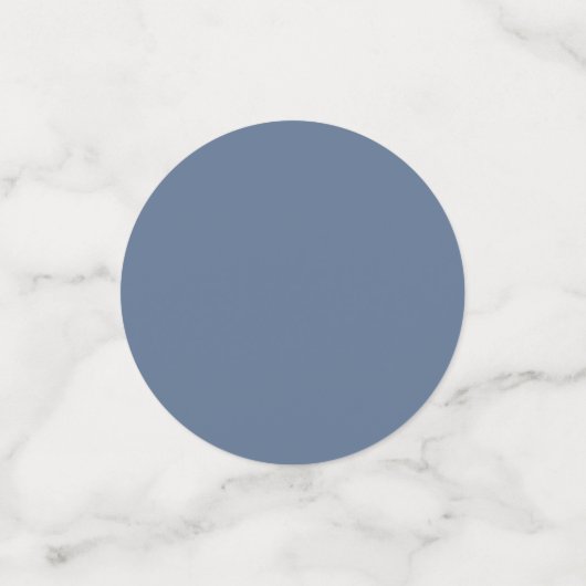 Baby-hart | Dusty Slate Blue Flourish Script Confetti (Kleine voorkant)