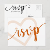 Baby-hart | Herfst verbrande Sinaasappel floreert Briefkaart (Voorkant / Achterkant)