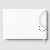 Baby Hart | Klassieke Zwarte Script Bloem Gastenboek (Achterkant)