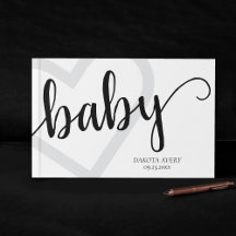 Baby Hart | Klassieke Zwarte Script Bloem