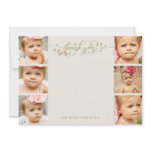 Baby Hartelijk dank 6 Foto Lijst Flat Cards