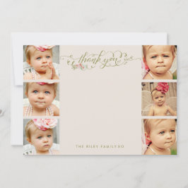 Baby Hartelijk dank 6 Foto Lijst Flat Cards Bedankkaart