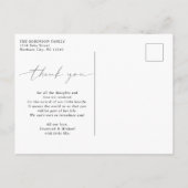 Baby Hartelijk dank voor de foto Moderne Calligraf Aankondigingskaart (Achterkant)