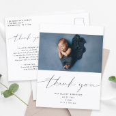 Baby Hartelijk dank voor de foto Moderne Calligraf Aankondigingskaart