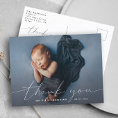 Baby Hartelijk dank voor de moderne kalligrafie Fo Aankondigingskaart