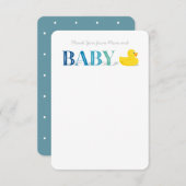 Baby Hartelijk dank voor de platte briefkaarten Ru (Voorkant / Achterkant)