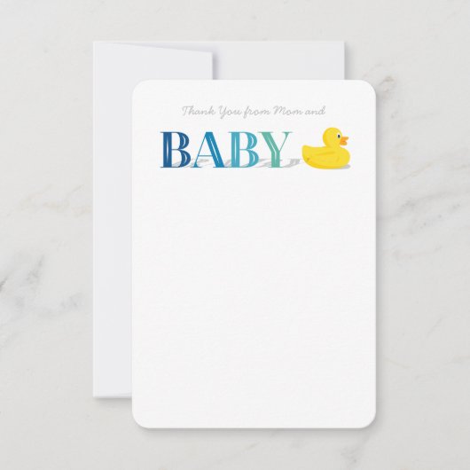 Baby Hartelijk dank voor de platte briefkaarten Ru (Voorkant)