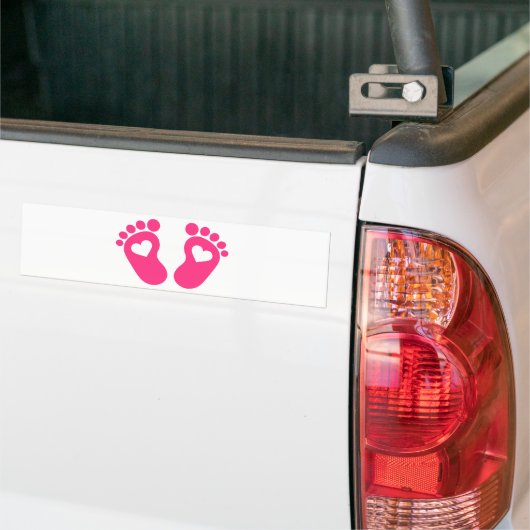 Baby harten bumpersticker (Op Truck)