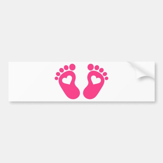 Baby harten bumpersticker (Voorkant)