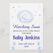 Baby Hatching dragon themed baby shower invitation Kaart (Voorkant)