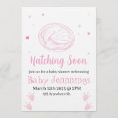Baby Hatching Soon Baby shower invitation Kaart (Voorkant)