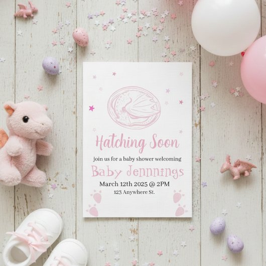 Baby Hatching Soon Baby shower invitation Kaart