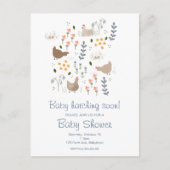 Baby Hatching Soon Chicken Baby shower Invitation Feestdagenkaart (Voorkant)