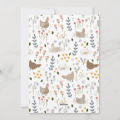 Baby Hatching Soon Chicken Baby shower Invitation Feestdagenkaart (Achterkant)