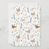 Baby Hatching Soon Chicken Baby shower Invitation Kaart (Achterkant)