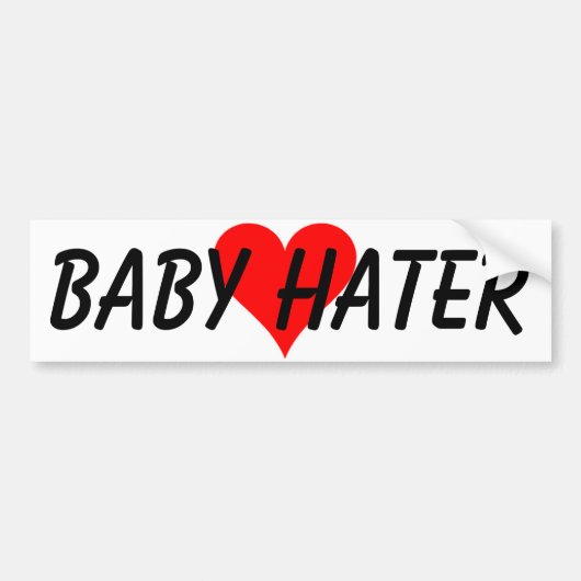 BABY HATER BUMPERSTICKER (Voorkant)