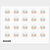 Baby Head Boy Ronde Sticker (Vel)
