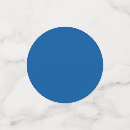 Baby Heart | Cerulean Blue Classic Flourish Script Confetti (Kleine voorkant)