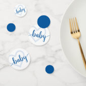 Baby Heart | Cerulean Blue Classic Flourish Script Confetti (Groep)