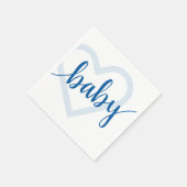Baby Heart | Cerulean Blue Classic Flourish Script Servet (Hoek)