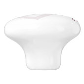 Baby Heart | Desert Roos Taupe Flourish Script Keramische Knop (Zijkant)