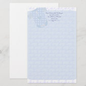 Baby Heart Rattle Argyle Onsie Baby Blue Briefpapier (Voorkant / Achterkant)