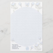 Baby Heart Rattle Argyle Onsie Pink Briefpapier (Voorkant)