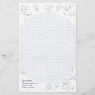 Baby Heart Rattle Argyle Onsie Pink Briefpapier