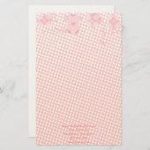 Baby Heart Rattle Argyle Onsie Roze Tiny Stippen Briefpapier (Voorkant / Achterkant)