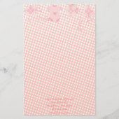 Baby Heart Rattle Argyle Onsie Roze Tiny Stippen Briefpapier (Voorkant)