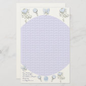 Baby Heart Rattle Lavender Briefpapier (Voorkant / Achterkant)